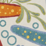 5' Round Yellow And Ivory Round Indoor Outdoor Area Rug - Homeroots