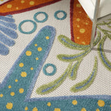 5' Round Yellow And Ivory Round Indoor Outdoor Area Rug - Homeroots - Flyclothing LLC