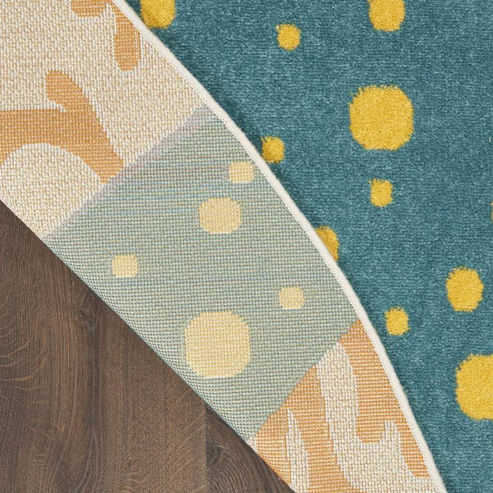 8' Round Yellow And Ivory Round Indoor Outdoor Area Rug - Homeroots - Flyclothing LLC