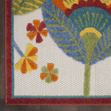 4' X 6' Yellow And Ivory Floral Indoor Outdoor Area Rug - Homeroots