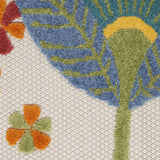 4' Round Yellow And Ivory Round Floral Indoor Outdoor Area Rug - Homeroots - Flyclothing LLC