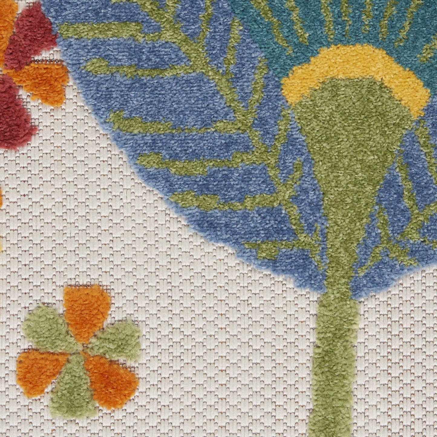 5' X 8' Yellow And Ivory Floral Indoor Outdoor Area Rug - Homeroots - Flyclothing LLC