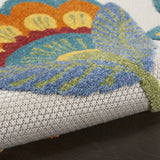 5' X 8' Yellow And Ivory Floral Indoor Outdoor Area Rug - Homeroots - Flyclothing LLC