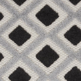 4' Round Black And White Round Geometric Indoor Outdoor Area Rug - Homeroots - Flyclothing LLC