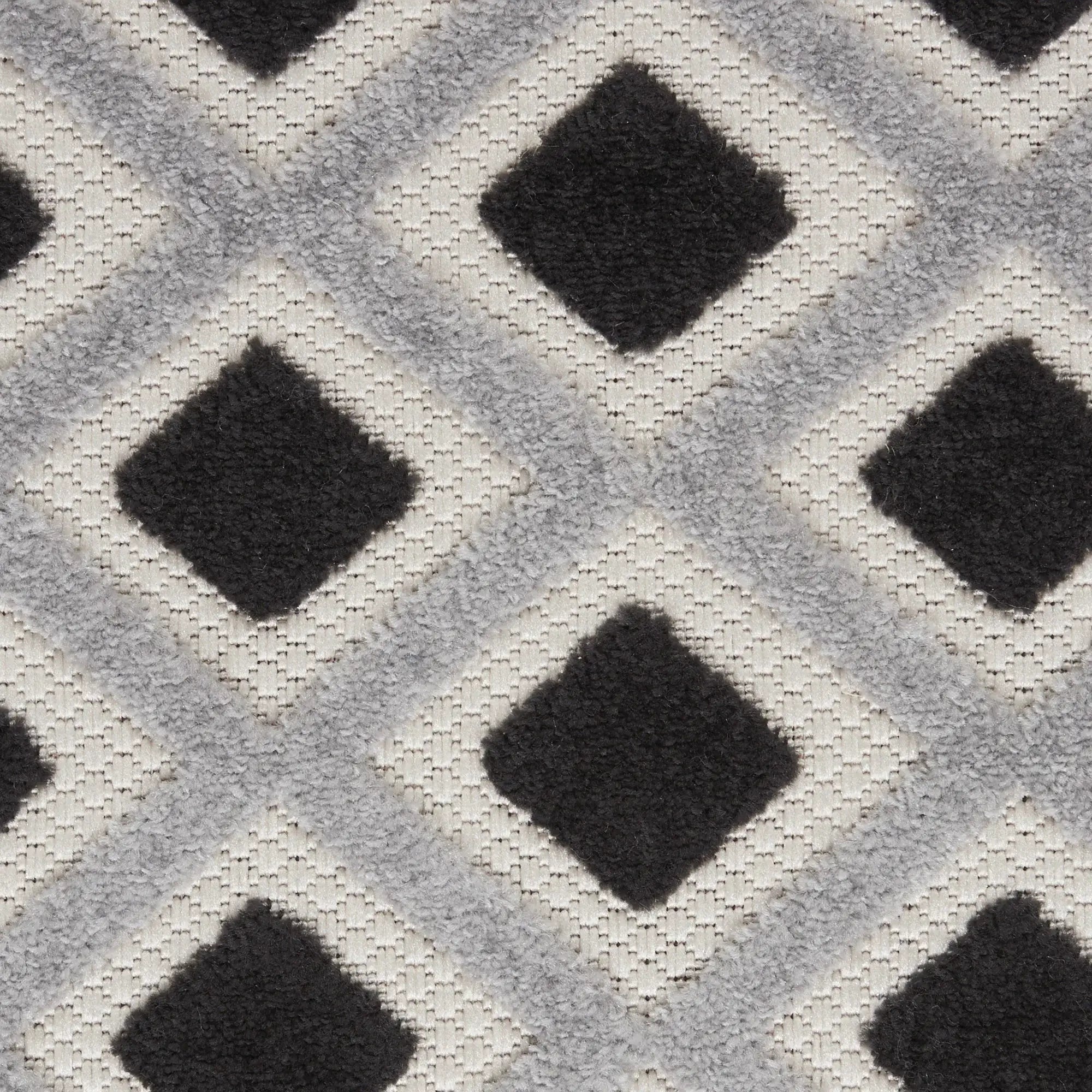 4' Round Black And White Round Geometric Indoor Outdoor Area Rug - Homeroots - Flyclothing LLC