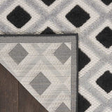 8' X 11' Black And White Geometric Indoor Outdoor Area Rug - Homeroots