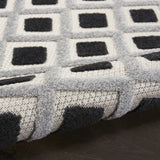 8' X 11' Black And White Geometric Indoor Outdoor Area Rug - Homeroots - Flyclothing LLC
