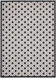 8' X 11' Black And White Geometric Indoor Outdoor Area Rug - Homeroots