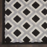 8' X 11' Black And White Geometric Indoor Outdoor Area Rug - Homeroots