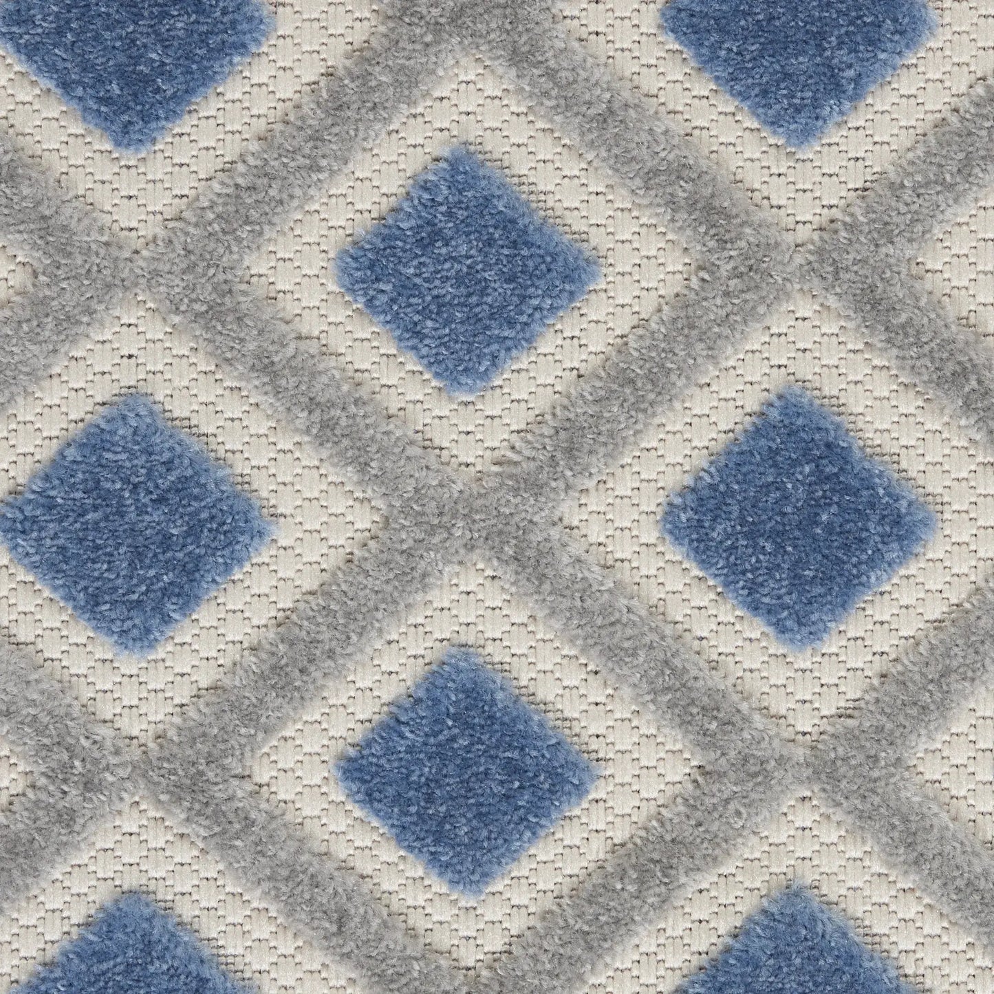 4' X 6' Blue And Gray Geometric Indoor Outdoor Area Rug - Homeroots - Flyclothing LLC