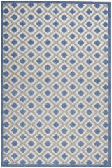 5' X 8' Blue And Gray Geometric Indoor Outdoor Area Rug - Homeroots - Flyclothing LLC