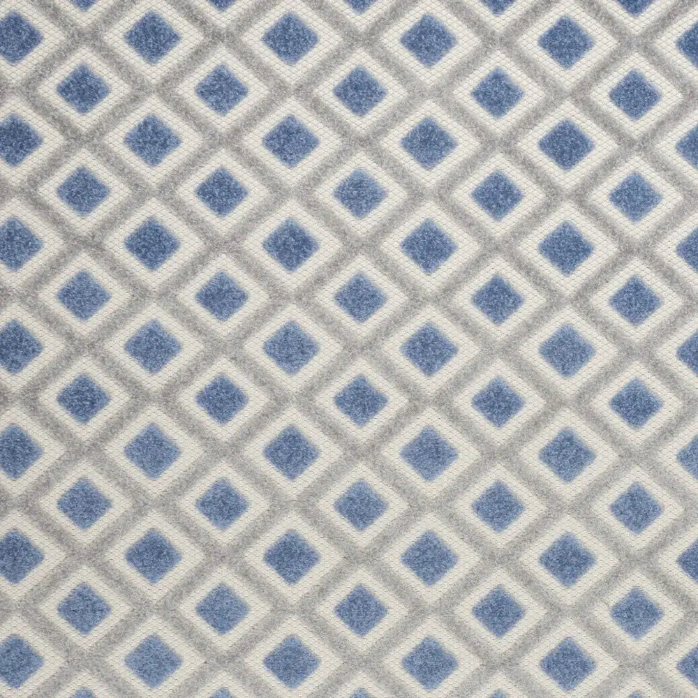 5' X 8' Blue And Gray Geometric Indoor Outdoor Area Rug - Homeroots - Flyclothing LLC