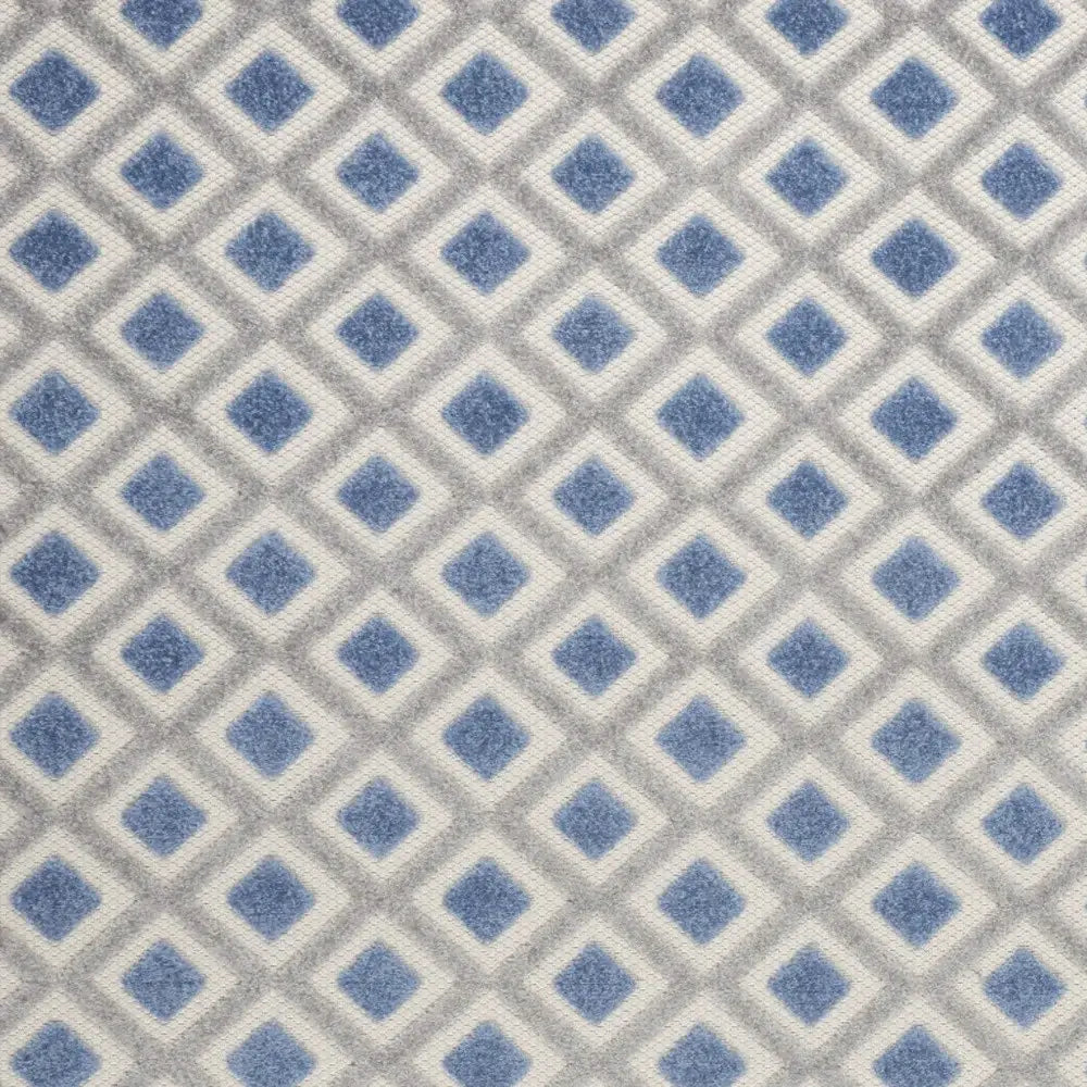 6' X 9' Blue And Gray Geometric Indoor Outdoor Area Rug - Homeroots - Flyclothing LLC