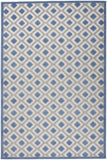 6' X 9' Blue And Gray Geometric Indoor Outdoor Area Rug - Homeroots