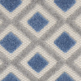 7' X 10' Blue And Gray Geometric Indoor Outdoor Area Rug - Homeroots