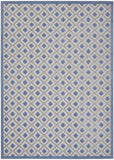 7' X 10' Blue And Gray Geometric Indoor Outdoor Area Rug - Homeroots