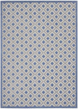 8' X 11' Blue And Gray Geometric Indoor Outdoor Area Rug - Homeroots