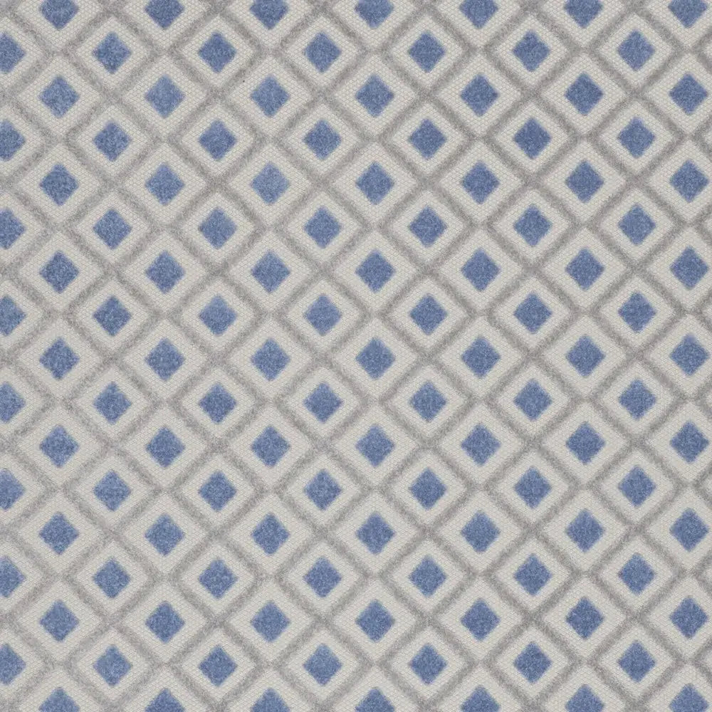 8' X 11' Blue And Gray Geometric Indoor Outdoor Area Rug - Homeroots - Flyclothing LLC