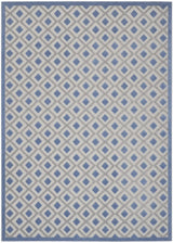 8' X 11' Blue And Gray Geometric Indoor Outdoor Area Rug - Homeroots - Flyclothing LLC