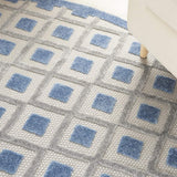 8' Round Blue And Gray Round Geometric Indoor Outdoor Area Rug - Homeroots - Flyclothing LLC