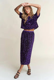 J.NNA Sequin Back Slit Midi Skirt - Trendsi - Flyclothing LLC