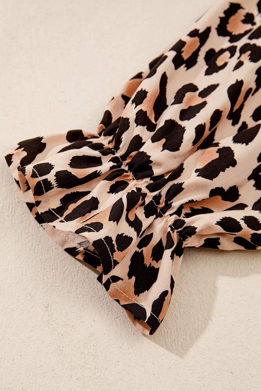 Leopard Print Tie-Neck Blouse - Trendsi - Flyclothing LLC