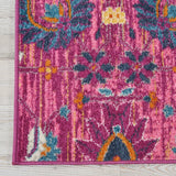 5' X 7' Fuchsia Floral Power Loom Area Rug - Homeroots - Flyclothing LLC