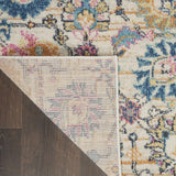 10' Orange And Ivory Floral Power Loom Runner Rug - Homeroots
