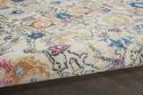 5' Orange And Ivory Round Floral Power Loom Area Rug - Homeroots - Flyclothing LLC