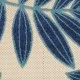 6' X 9' Blue And Ivory Floral Stain Resistant Indoor Outdoor Area Rug - Homeroots - Flyclothing LLC