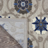2' X 12' Gray and Blue Indoor Outdoor Runner Rug - Homeroots - Flyclothing LLC