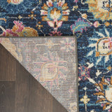 8' X 10' Navy Blue Floral Power Loom Area Rug - Homeroots - Flyclothing LLC