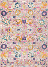 4' X 6' Silver Floral Power Loom Area Rug - Homeroots - Flyclothing LLC