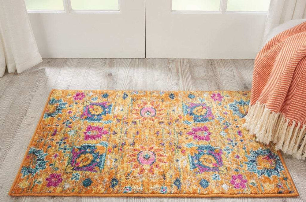 2' X 3' Sunset Floral Power Loom Area Rug - Homeroots - Flyclothing LLC