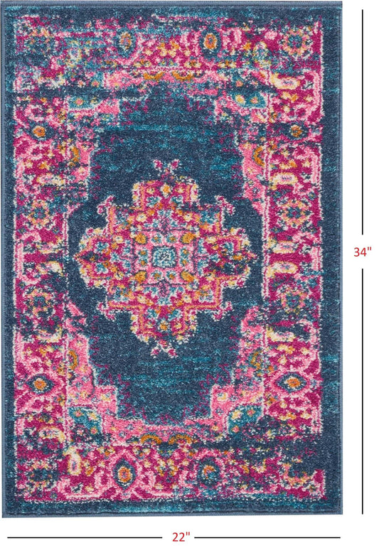 2' X 3' Blue Power Loom Area Rug - Homeroots - Flyclothing LLC