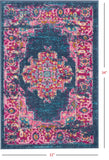 2' X 3' Blue Power Loom Area Rug