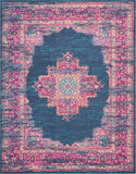 8' X 10' Blue Power Loom Area Rug - Homeroots - Flyclothing LLC