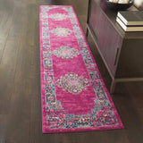 10' Fuchsia Power Loom Runner Rug - Homeroots - Flyclothing LLC