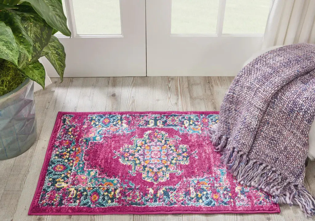 2' X 3' Fuchsia Power Loom Area Rug - Homeroots - Flyclothing LLC