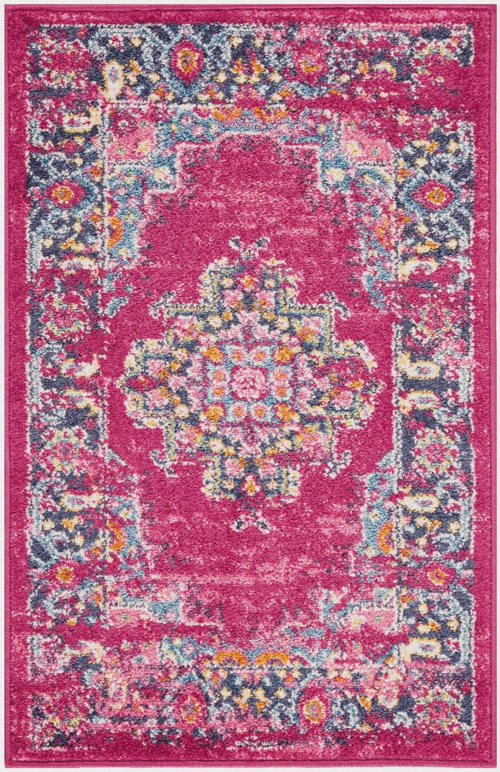 2' X 3' Fuchsia Power Loom Area Rug - Homeroots - Flyclothing LLC