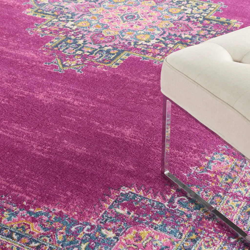 4' X 6' Fuchsia Power Loom Area Rug - Homeroots - Flyclothing LLC