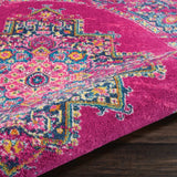 4' Fuchsia Round Power Loom Area Rug - Homeroots - Flyclothing LLC