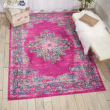 7' X 10' Fuchsia Power Loom Area Rug - Homeroots - Flyclothing LLC