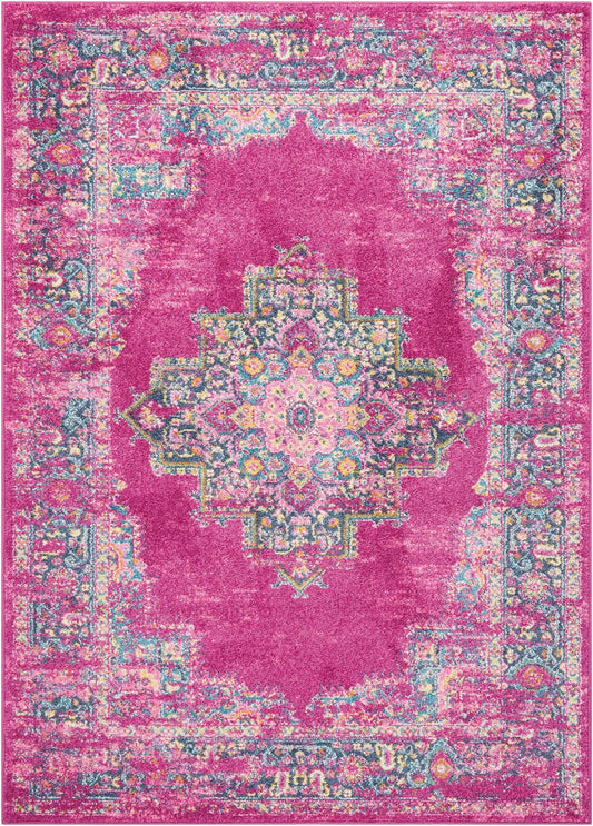 7' X 10' Fuchsia Power Loom Area Rug - Homeroots - Flyclothing LLC
