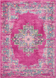 7' X 10' Fuchsia Power Loom Area Rug - Homeroots