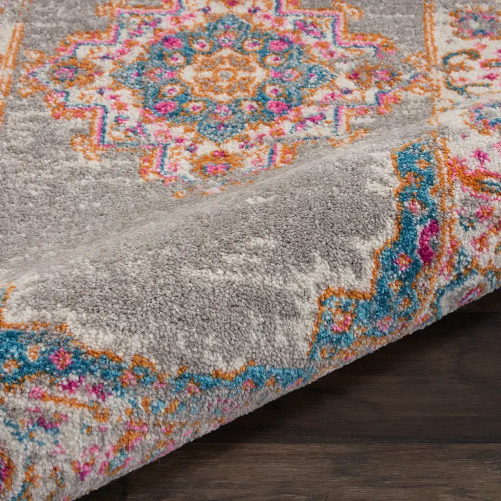 10' Gray Power Loom Runner Rug - Homeroots - Flyclothing LLC