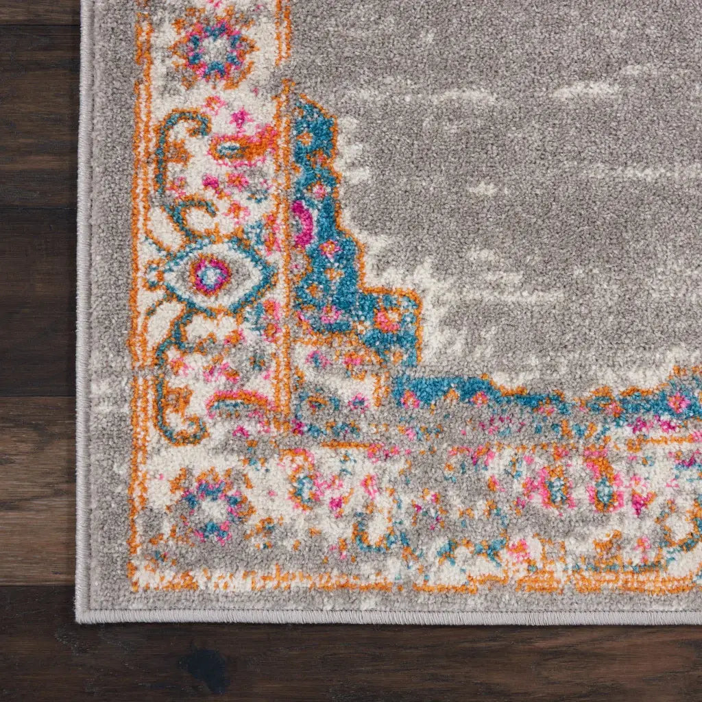 10' Gray Power Loom Runner Rug - Homeroots - Flyclothing LLC