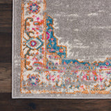 10' Gray Power Loom Runner Rug - Homeroots