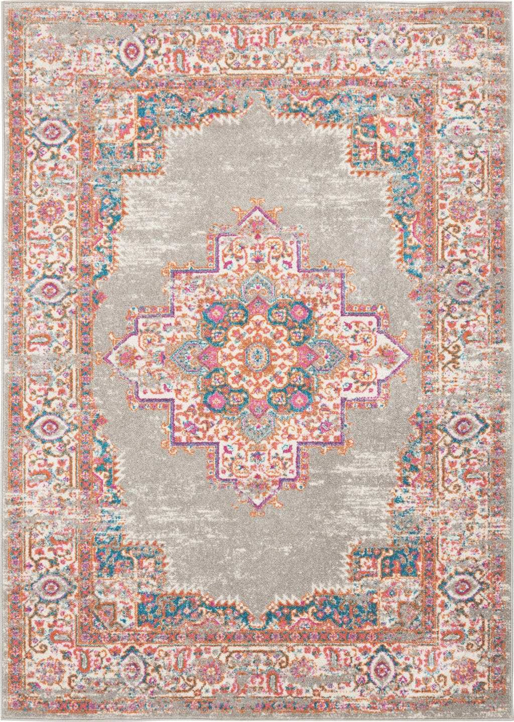 5' X 7' Gray Power Loom Area Rug - Homeroots - Flyclothing LLC