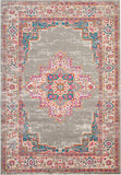 7' X 10' Gray Power Loom Area Rug - Homeroots